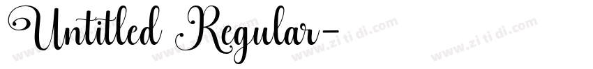 Untitled Regular字体转换
